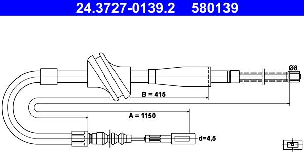 ATE 24.3727-0139.2 - Trose, Stāvbremžu sistēma ps1.lv