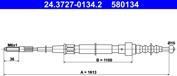 ATE 24.3727-0134.2 - Trose, Stāvbremžu sistēma ps1.lv