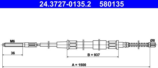 ATE 24.3727-0135.2 - Trose, Stāvbremžu sistēma ps1.lv