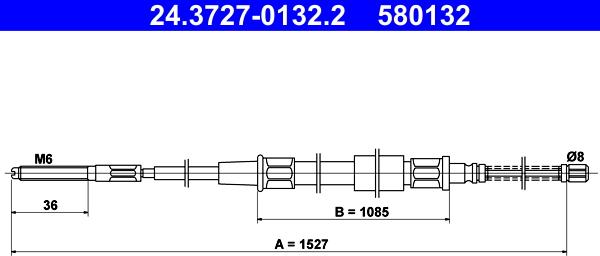 ATE 24.3727-0132.2 - Trose, Stāvbremžu sistēma ps1.lv