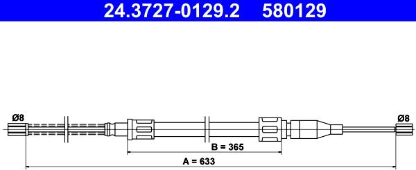 ATE 24.3727-0129.2 - Trose, Stāvbremžu sistēma ps1.lv