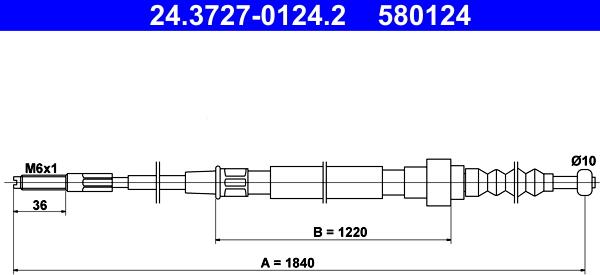 ATE 24.3727-0124.2 - Trose, Stāvbremžu sistēma ps1.lv