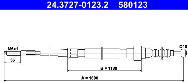 ATE 24.3727-0123.2 - Trose, Stāvbremžu sistēma ps1.lv