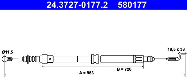 ATE 24.3727-0177.2 - Trose, Stāvbremžu sistēma ps1.lv