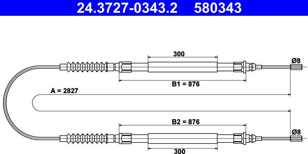 ATE 24.3727-0343.2 - Trose, Stāvbremžu sistēma ps1.lv