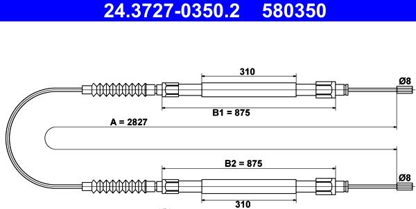ATE 24.3727-0350.2 - Trose, Stāvbremžu sistēma ps1.lv