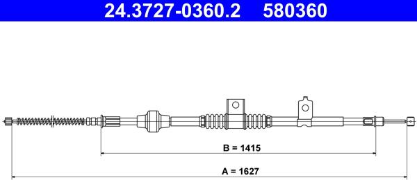 ATE 24.3727-0360.2 - Trose, Stāvbremžu sistēma ps1.lv