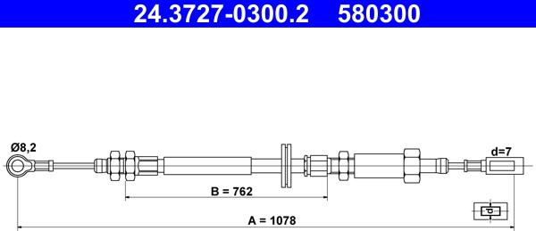 ATE 24.3727-0300.2 - Trose, Stāvbremžu sistēma ps1.lv