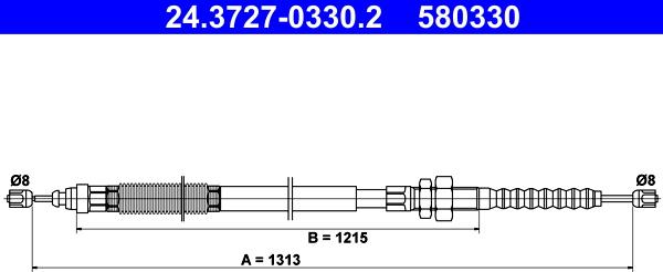 ATE 24.3727-0330.2 - Trose, Stāvbremžu sistēma ps1.lv