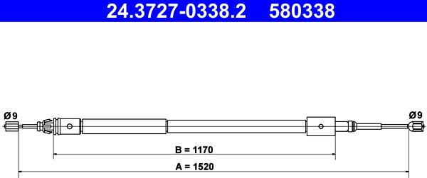 ATE 24.3727-0338.2 - Trose, Stāvbremžu sistēma ps1.lv