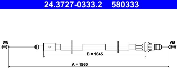 ATE 24.3727-0333.2 - Trose, Stāvbremžu sistēma ps1.lv