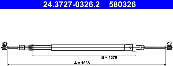 ATE 24.3727-0326.2 - Trose, Stāvbremžu sistēma ps1.lv