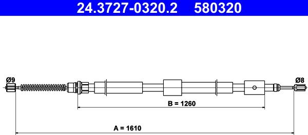 ATE 24.3727-0320.2 - Trose, Stāvbremžu sistēma ps1.lv