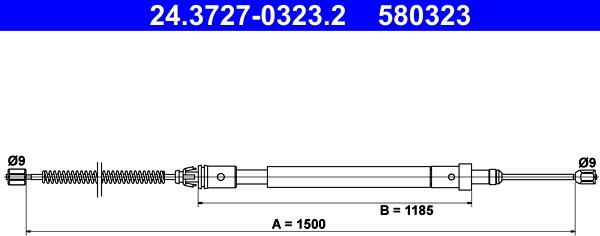 ATE 24.3727-0323.2 - Trose, Stāvbremžu sistēma ps1.lv