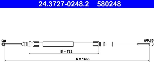 ATE 24.3727-0248.2 - Trose, Stāvbremžu sistēma ps1.lv