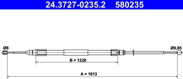 ATE 24.3727-0235.2 - Trose, Stāvbremžu sistēma ps1.lv