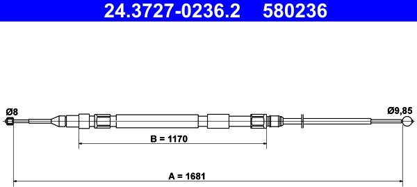 ATE 24.3727-0236.2 - Trose, Stāvbremžu sistēma ps1.lv