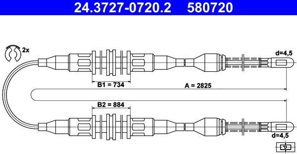 ATE 24.3727-0720.2 - Trose, Stāvbremžu sistēma ps1.lv