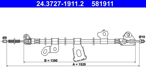 ATE 24.3727-1911.2 - Trose, Stāvbremžu sistēma ps1.lv