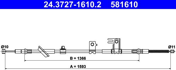 ATE 24.3727-1610.2 - Trose, Stāvbremžu sistēma ps1.lv