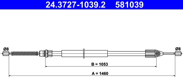 ATE 24.3727-1039.2 - Trose, Stāvbremžu sistēma ps1.lv