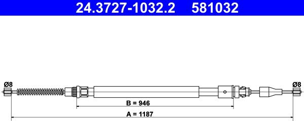 ATE 24.3727-1032.2 - Trose, Stāvbremžu sistēma ps1.lv