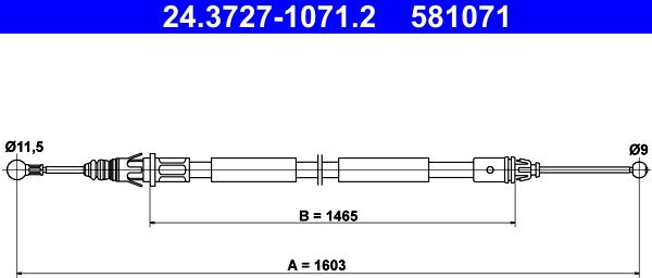 ATE 24.3727-1071.2 - Trose, Stāvbremžu sistēma ps1.lv