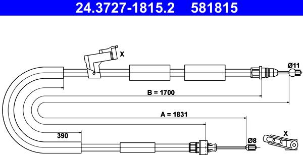 ATE 24.3727-1815.2 - Trose, Stāvbremžu sistēma ps1.lv