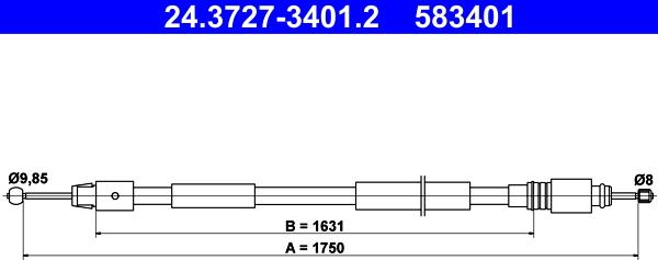 ATE 24.3727-3401.2 - Trose, Stāvbremžu sistēma ps1.lv