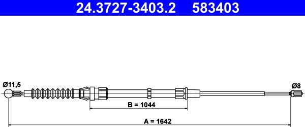 ATE 24.3727-3403.2 - Trose, Stāvbremžu sistēma ps1.lv