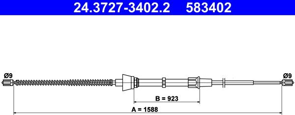 ATE 24.3727-3402.2 - Trose, Stāvbremžu sistēma ps1.lv