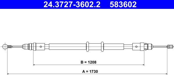 ATE 24.3727-3602.2 - Trose, Stāvbremžu sistēma ps1.lv