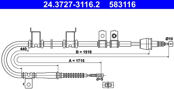 ATE 24.3727-3116.2 - Trose, Stāvbremžu sistēma ps1.lv