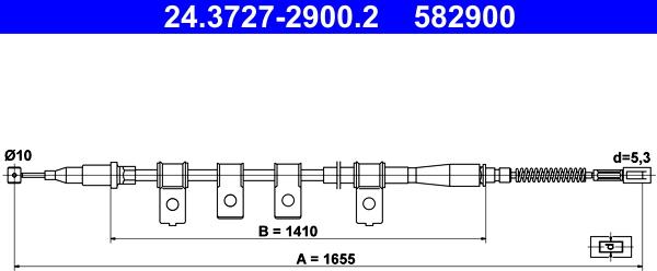 ATE 24.3727-2900.2 - Trose, Stāvbremžu sistēma ps1.lv