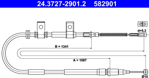 ATE 24.3727-2901.2 - Trose, Stāvbremžu sistēma ps1.lv