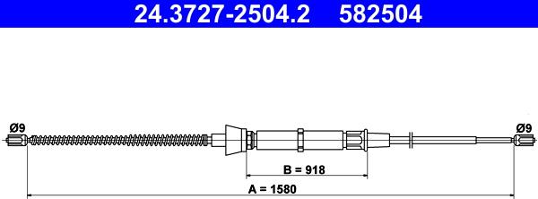 ATE 24.3727-2504.2 - Trose, Stāvbremžu sistēma ps1.lv