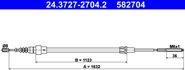 ATE 24.3727-2704.2 - Trose, Stāvbremžu sistēma ps1.lv