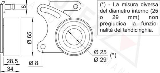 Autex 641453 - Spriegotājrullītis, Gāzu sadales mehānisma piedziņas siksna ps1.lv