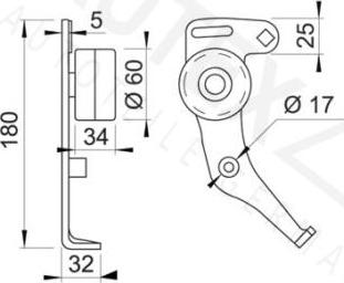 Autex 641407 - Spriegotājrullītis, Gāzu sadales mehānisma piedziņas siksna ps1.lv