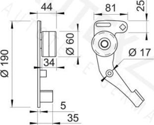 Autex 641509 - Spriegotājrullītis, Gāzu sadales mehānisma piedziņas siksna ps1.lv