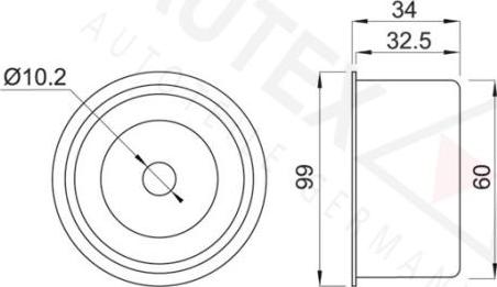 Autex 641637 - Spriegotājrullītis, Gāzu sadales mehānisma piedziņas siksna ps1.lv