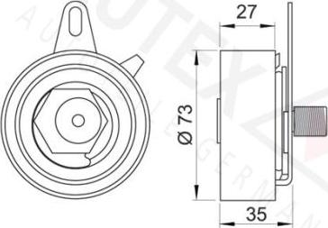 Autex 641052 - Spriegotājrullītis, Gāzu sadales mehānisma piedziņas siksna ps1.lv