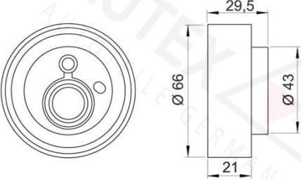 Autex 641081 - Spriegotājrullītis, Gāzu sadales mehānisma piedziņas siksna ps1.lv