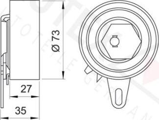 Autex 641087 - Spriegotājrullītis, Gāzu sadales mehānisma piedziņas siksna ps1.lv