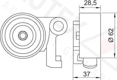 Autex 641842 - Spriegotājrullītis, Gāzu sadales mehānisma piedziņas siksna ps1.lv