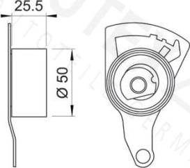 Autex 641804 - Spriegotājrullītis, Gāzu sadales mehānisma piedziņas siksna ps1.lv