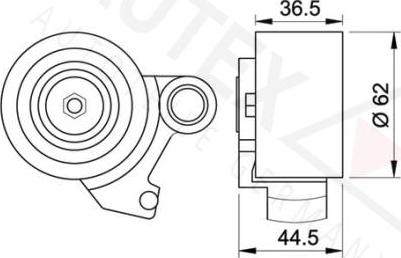 Autex 641823 - Spriegotājrullītis, Gāzu sadales mehānisma piedziņas siksna ps1.lv