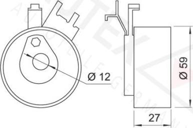 Autex 641304 - Spriegotājrullītis, Gāzu sadales mehānisma piedziņas siksna ps1.lv