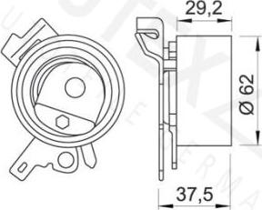 Autex 641234 - Spriegotājrullītis, Gāzu sadales mehānisma piedziņas siksna ps1.lv