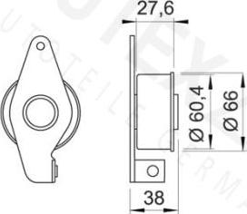 Autex 641797 - Spriegotājrullītis, Gāzu sadales mehānisma piedziņas siksna ps1.lv